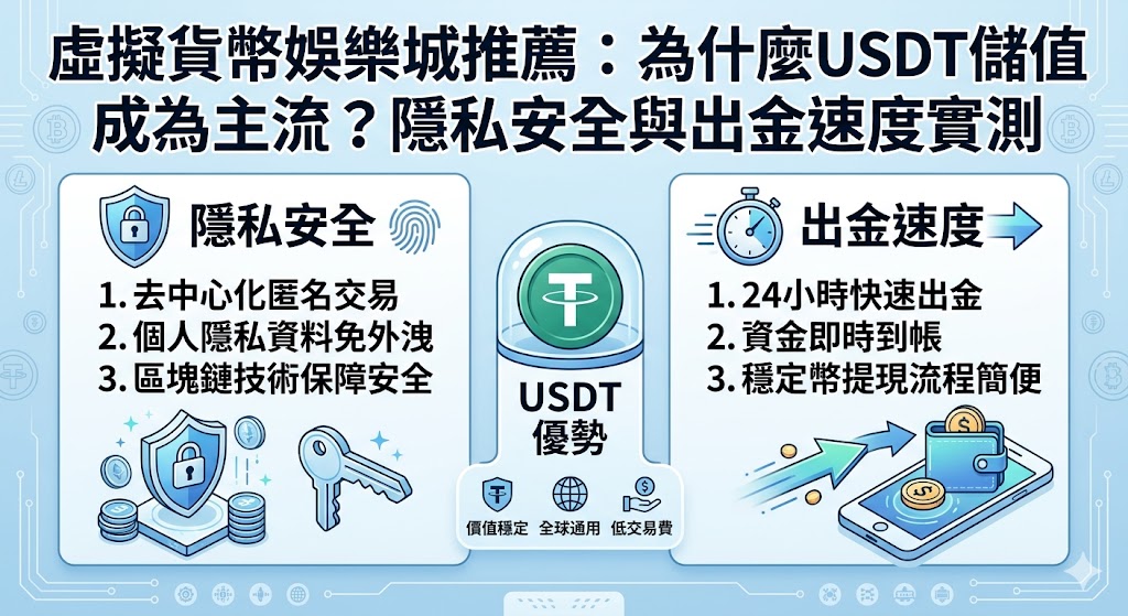 虛擬貨幣娛樂城推薦：為什麼USDT儲值成為主流？隱私安全與出金速度實測