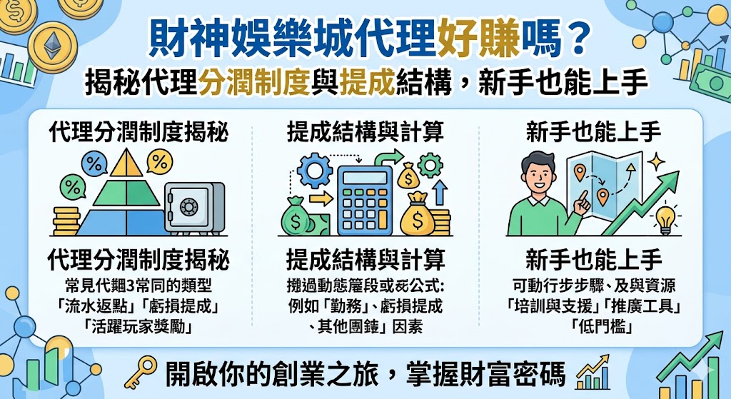 財神娛樂城代理好賺嗎？揭秘代理分潤制度與提成結構，新手也能上手
