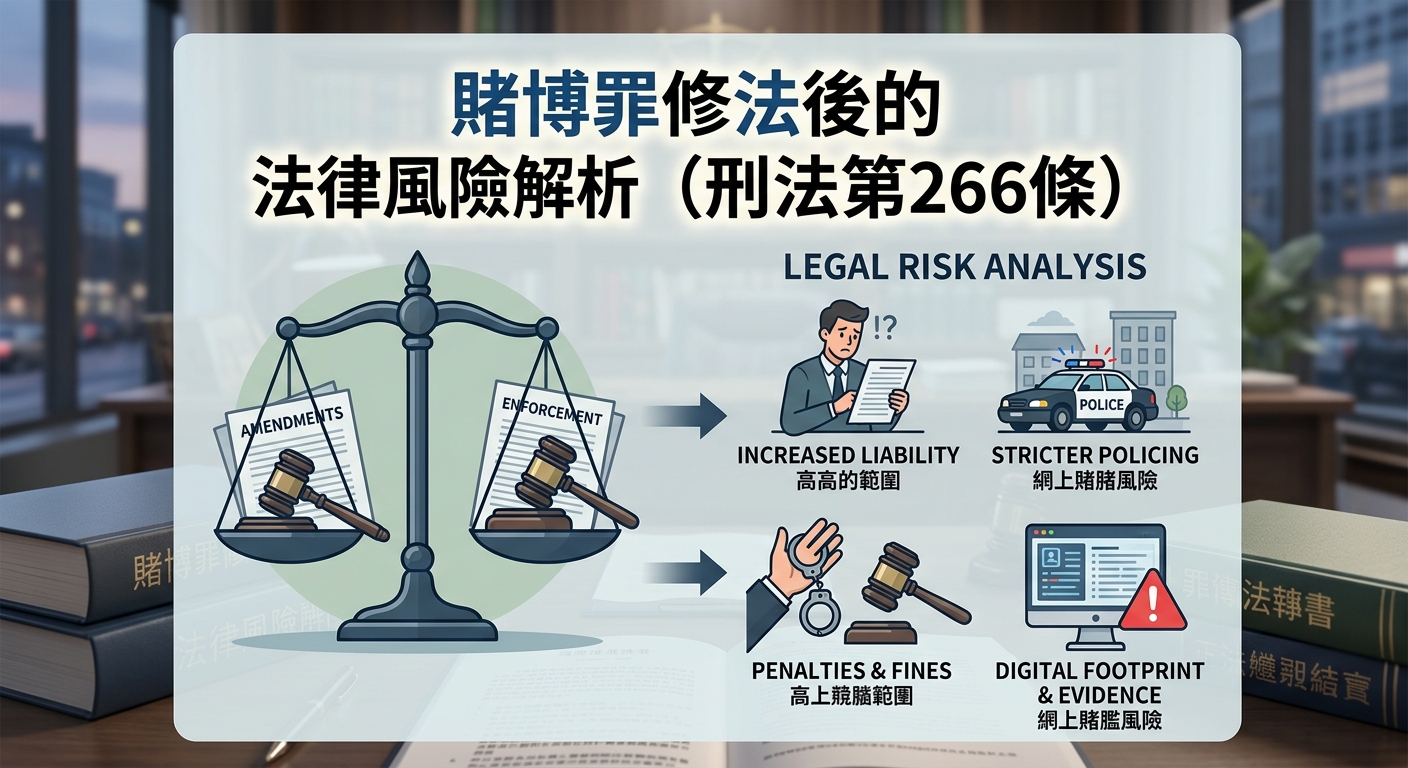 賭博罪修法後的法律風險解析（刑法第266條）
